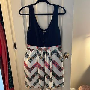 Anthropologie Maeve dress with front functional exposed zipper